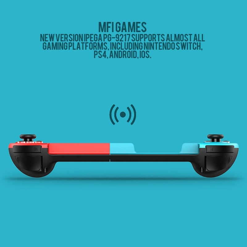 Case de Mandos Wireless Bluetooth Ipega PG-9217 Ultra-thin Game Compatible con Android / iOS MFI Games PC PS4 Nintendo Switch